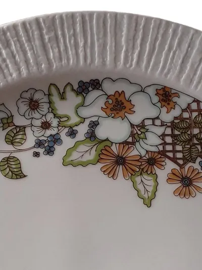 Thomas Germany Essteller Porzellan Blumenmuster Vintage 19 cm