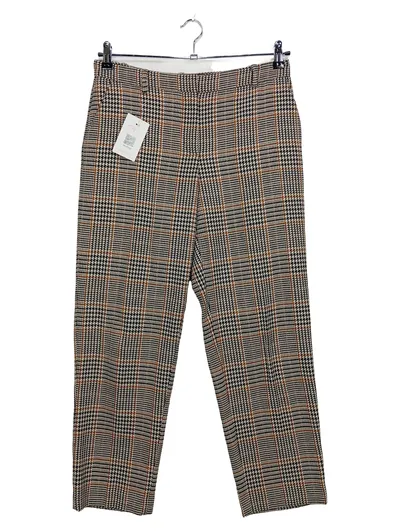 HALLHUBER DONNA Damen Anzughose Gr. 38 Kariert Glencheck Braun Schwarz