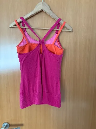 adidas Damen Racerback Tanktop Sport BH Pink Gr. S Polyester Ärmellos