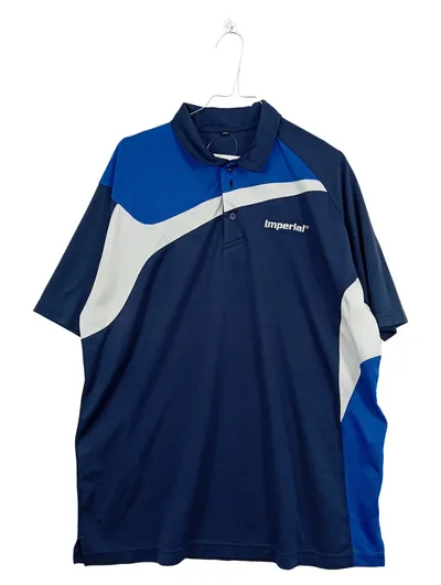 Imperial Herren Poloshirt Gr. 2XL Blau Weiß Sportlich Trikot