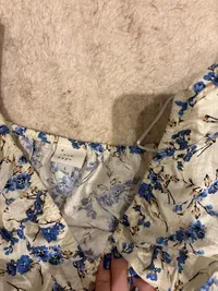 A New Day Damen Blumenmuster Top Kurzarm Raffungen Mehrfarbig L 2