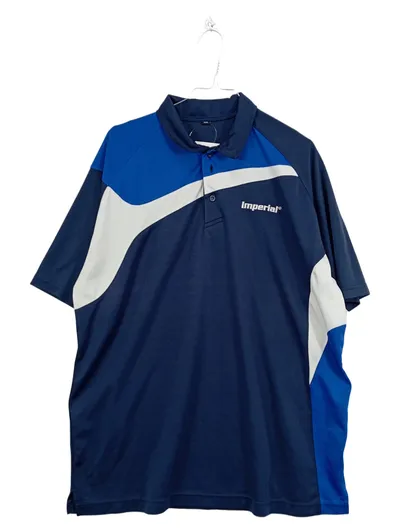 Imperial Herren Poloshirt Gr. XXL Blau Weiß Sport Tischtennis Polo