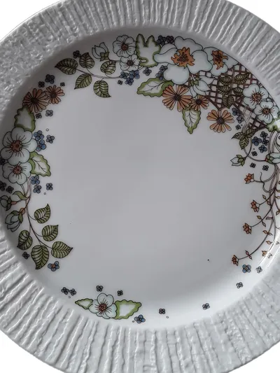 Thomas Germany Porzellan Essteller Blumenmuster Vintage 19 cm