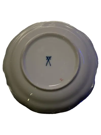 Meissen Porzellan Sammelteller Streublumen Blumenmuster Klassisch Weiß 11cm