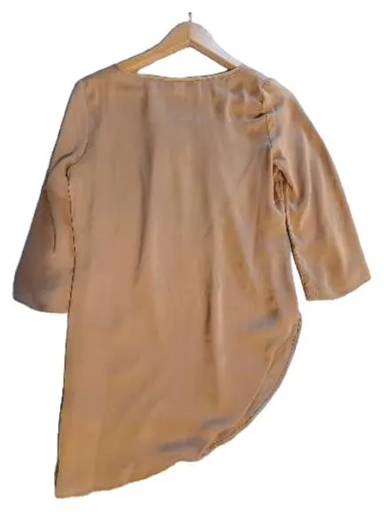 Ashley Brooke Damen Bluse Beige Gr. 34 Asymmetrisch Elegant 3