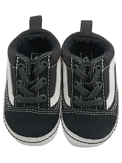 Vans Old Skool Crib Baby Lauflernschuhe Gr. 18 Schwarz Weiß Sneaker