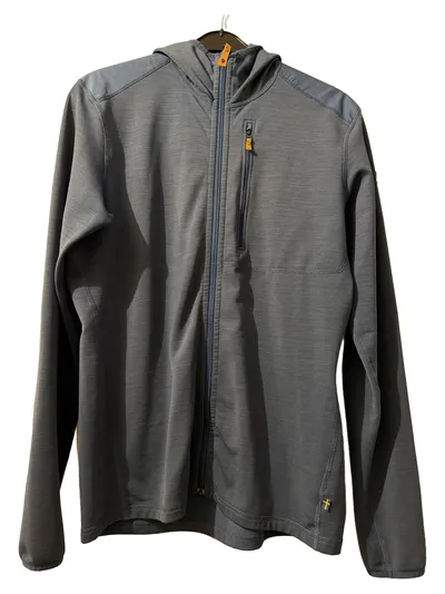 Fjällräven Herren Fleecejacke Kapuze Outdoor Grau Gr. L