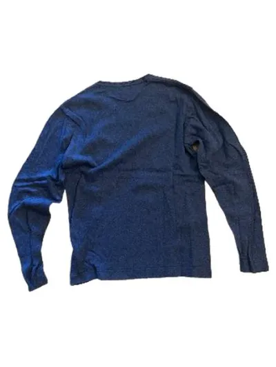 Broadway NYC Fashion Herren Pullover V-Ausschnitt Blau Gr. L Baumwolle