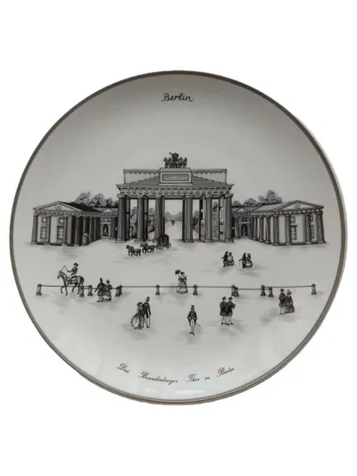 KPM Berlin Sammelteller Brandenburger Tor Porzellan 20 cm Wandteller Klassisch