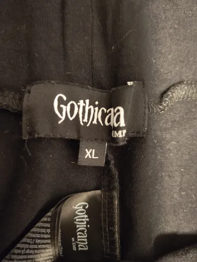 Gothicana Damen Schlaghose Destroyed Jeans Schwarz Gr. XL