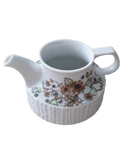 Thomas Germany Milchkännchen Porzellan Blumenmuster Vintage Weiß