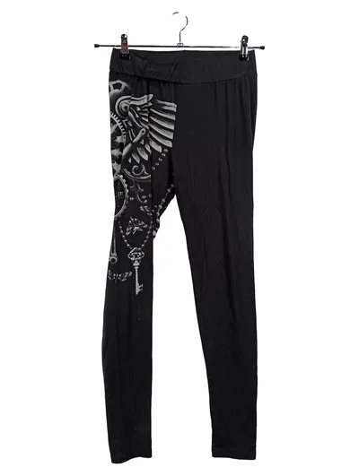 Gothicana by EMP Damen Leggings Steampunk Print Schwarz Gr. M