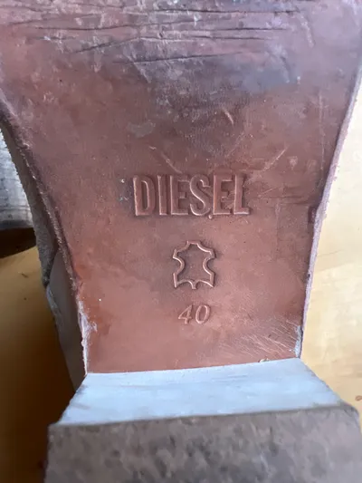 Diesel Damen Stiefeletten Gr. 40 Wildleder Beige Blockabsatz Reißverschluss