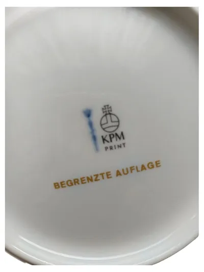 KPM Sammelteller Weihnachten 1986 Porzellan Limitierte Auflage Kobaltblau Gold