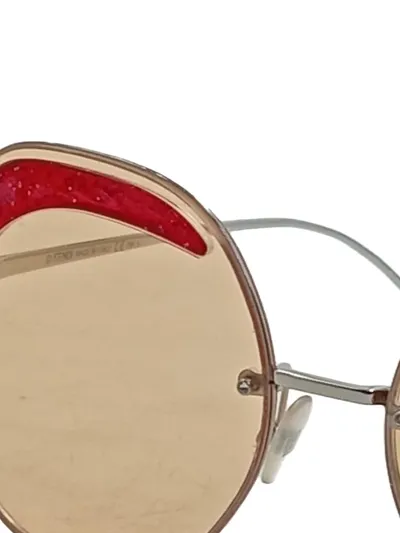 Fendi Damen Sonnenbrille Glitzer Kunststoff Metall Glamourös Oversized