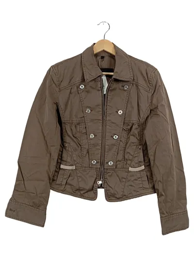Marc Cain Damen Leichte Jacke Gr. 38 Braun Baumwolle Casual