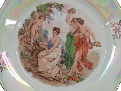 Kahla Porzellan Kuchenteller Vintage Mythologie Motiv DDR GDR 19cm