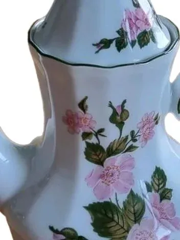 Eschenbach Kaffeekanne Porzellan Blumenmuster Romantisch Weiß 27cm