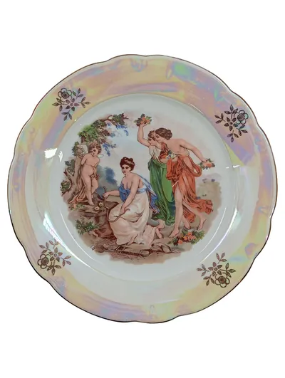 Kahla Sammelteller Porzellan Antike Mythologie Szene DDR GDR Vintage