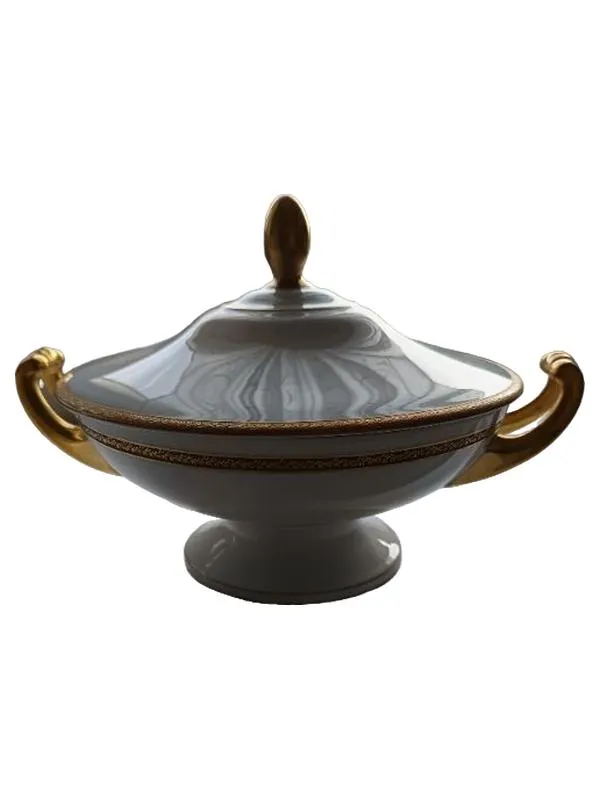 Edelstein Elvira Suppenterrine Porzellan Klassisch Weiß 33 cm 1