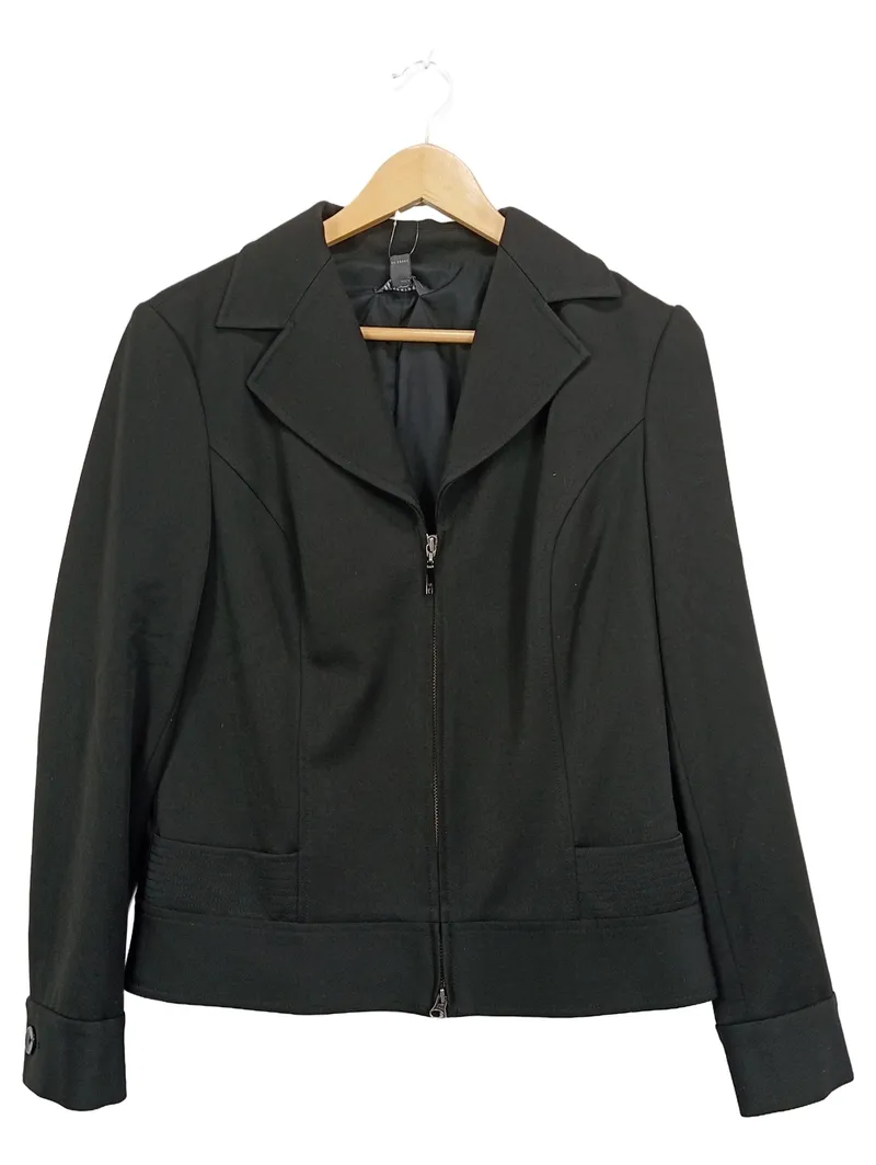 Classiques Entier Damen Blazer Jacke Schwarz Gr. 38 Business Reißverschluss 1