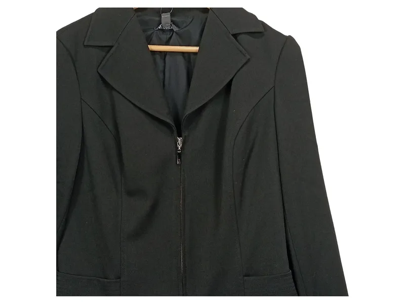 Classiques Entier Damen Blazer Jacke Schwarz Gr. 38 Business Reißverschluss 3