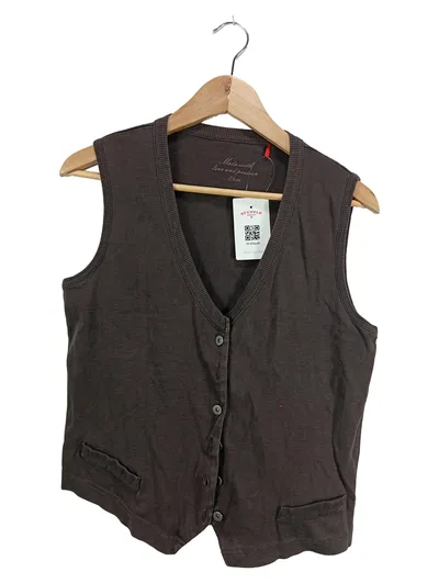 s.Oliver Damen Anzugweste Gr. 44/XXL Braun Baumwolle Casual Freizeit