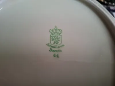 Schumann Arzberg Bavaria Teller Porzellan Weiß Goldrand 2er Set Rund 25cm