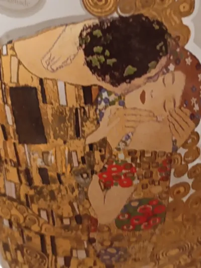 Goebel Artis Orbis Gustav Klimt Der Kuss Teelichthalter Glas Gold Handmade