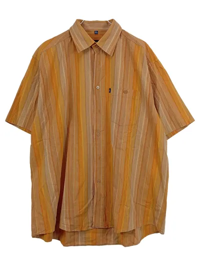Engbers Herren Kurzarm Freizeithemd gestreift Orange Gr. XL
