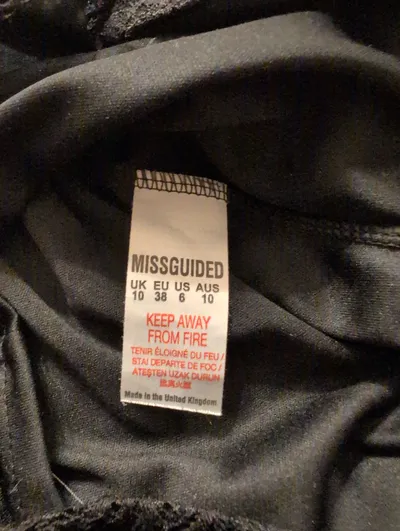 Missguided Spitzenkleid Damen Elegant Floralmuster Schwarz Gr. 38/M Langarm