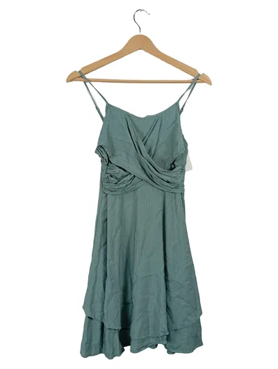 Cupshe Damen Sommerkleid Midikleid Raffungen Trägerkleid Grün S