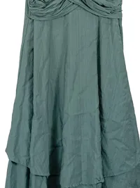 Cupshe Damen Sommerkleid Midikleid Raffungen Trägerkleid Grün S 3