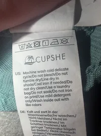 Cupshe Damen Sommerkleid Midikleid Raffungen Trägerkleid Grün S 6