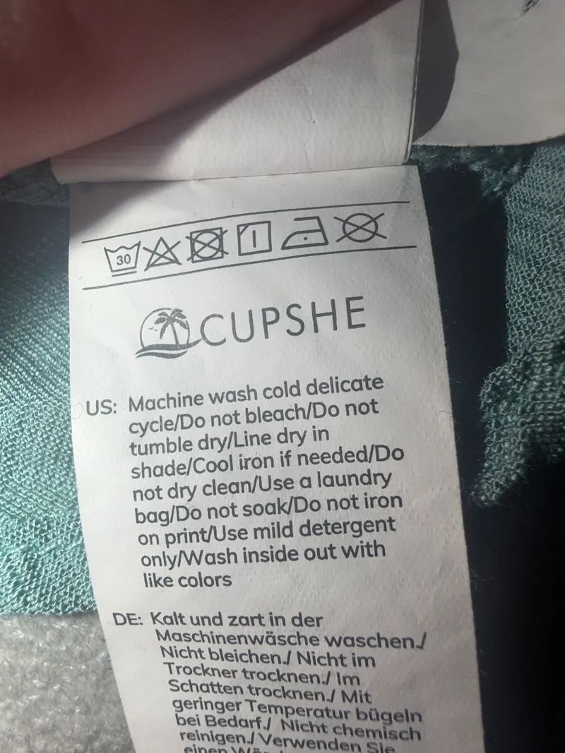 Cupshe Damen Sommerkleid Midikleid Raffungen Trägerkleid Grün S 6