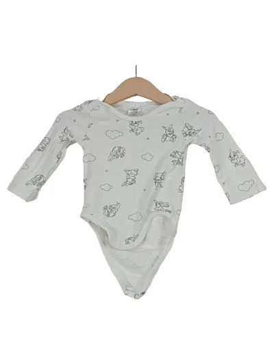 Disney Baby Langarm Body Gr. 68 Weiß Bambi Klopfer Tiermotive