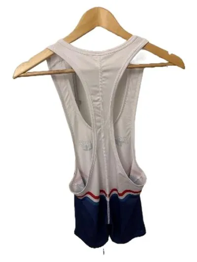 TAUWELL Athletic Wrestling Singlet Herren Gr. M Weiß Blau Rot Sport