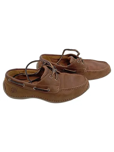 Timberland Herren Bootsschuhe Leder Braun Gr. 40,5 Maritim Deckschuhe