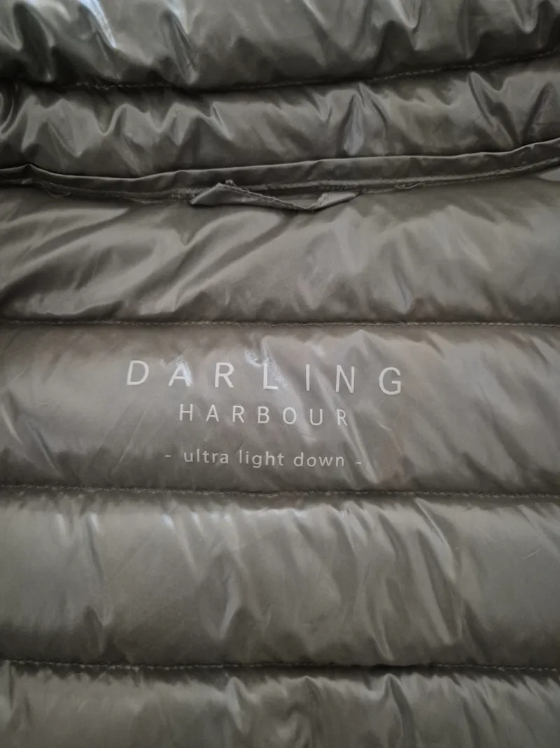Darling Harbour Damen Steppjacke Ultra Light Down Gr. 40 Oliv 4