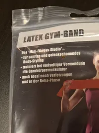 ALEX Latex Gym-Band Widerstandsband Mittel Rot Fitness 120cm 4