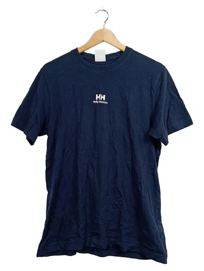 Helly Hansen Herren T-Shirt Gr. L Blau Logo Print Baumwolle