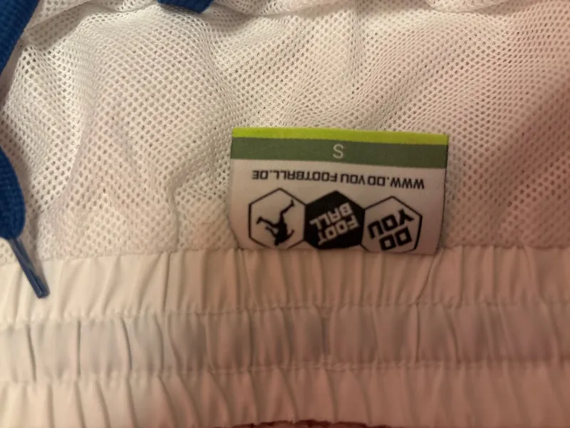 DO YOU FOOTBALL Sport Shorts Kinder Weiß Gr. S Logo Print Polyester 4