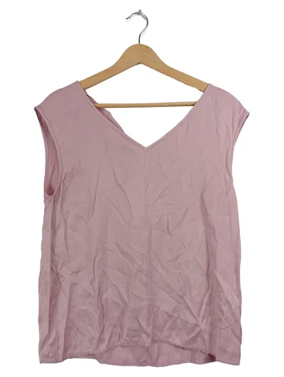 Esprit Damen Pullunder Top Gr. 38 Rosa Ärmellos V-Ausschnitt Casual