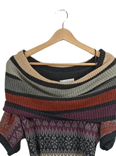 Jessica Simpson Strickkleid Damen L Fair Isle Bohemian Tunika Mehrfarbig