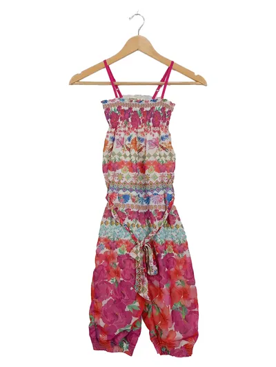 Desigual Mädchen Jumpsuit Gr. 110/116 Blumenmuster Bunt Sommer