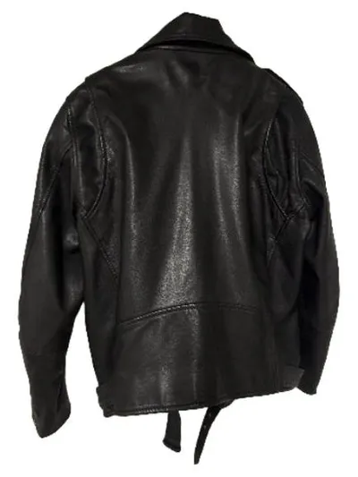 Diesel Lederjacke Herren Gr. 48 Schwarz Biker Motorrad Echtleder