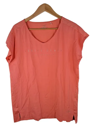 Venice Beach Damen Sport T-Shirt Kurzarm Rosa Gr. L Polyester Schriftzug