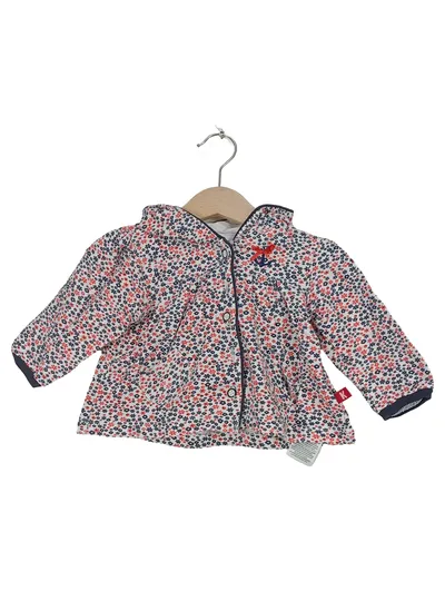 KANZ Baby Mädchen Leichte Jacke Kapuze Blumenmuster Gr. 68 Baumwolle