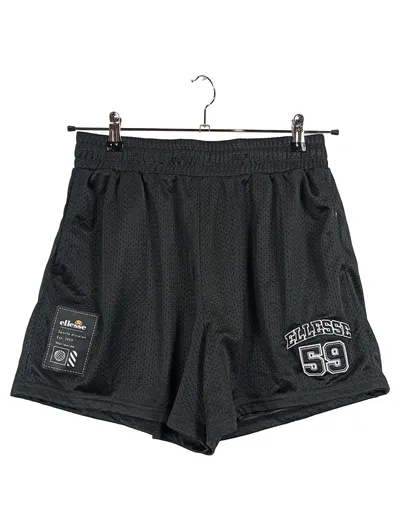 Ellesse Sport Shorts Damen Gr. 40/L Schwarz Mesh Fitness Kurze Hose