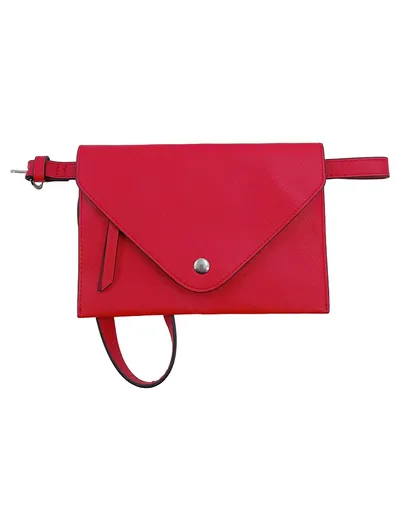 Rote Damen Gürteltasche Bauchtasche Hüfttasche Minimalistisch Uni